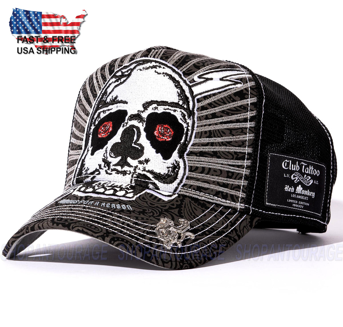 Red Monkey Club Tattoo RM1495 New Limited Edition Unisex Trucker Hat C ...