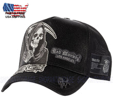 Load image into Gallery viewer, Red Monkey Grim Reaper 2025 Black RM1519 New Limited Edition Unisex Trucker Hat Cap
