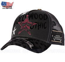 Load image into Gallery viewer, Red Monkey Hollywood Gothic Black RM1549 Limited Edition Unisex Trucker Hat Cap
