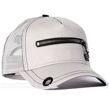 Load image into Gallery viewer, Red Monkey Designs Zipper Silver Limited Edition Trucker Snapback Hat Cap RM1556
