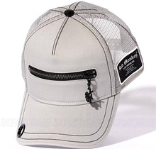 Load image into Gallery viewer, Red Monkey Designs Zipper Silver Limited Edition Trucker Snapback Hat Cap RM1556

