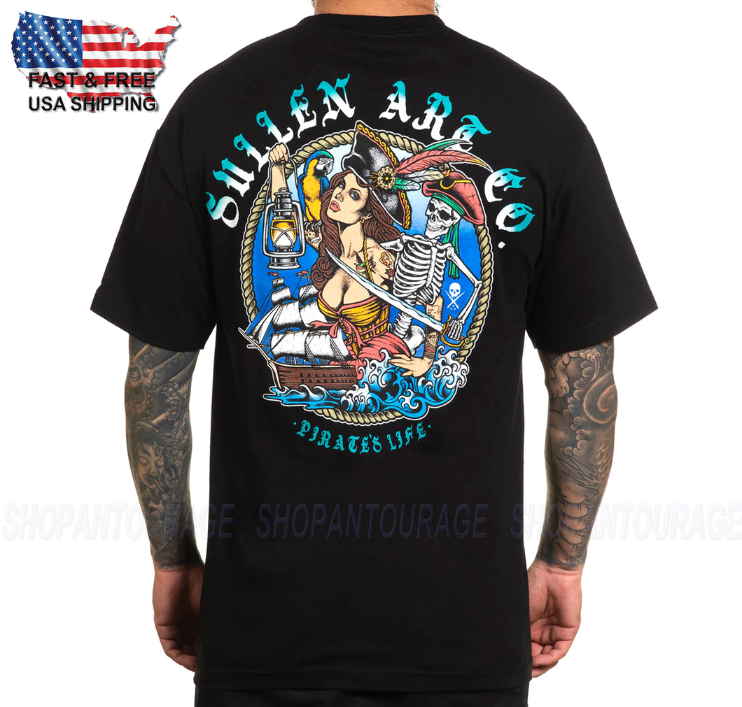 Sullen Art Collective Pirate Pinup Standard Fit SCM5696 Short Sleeve Men`s T-shirt