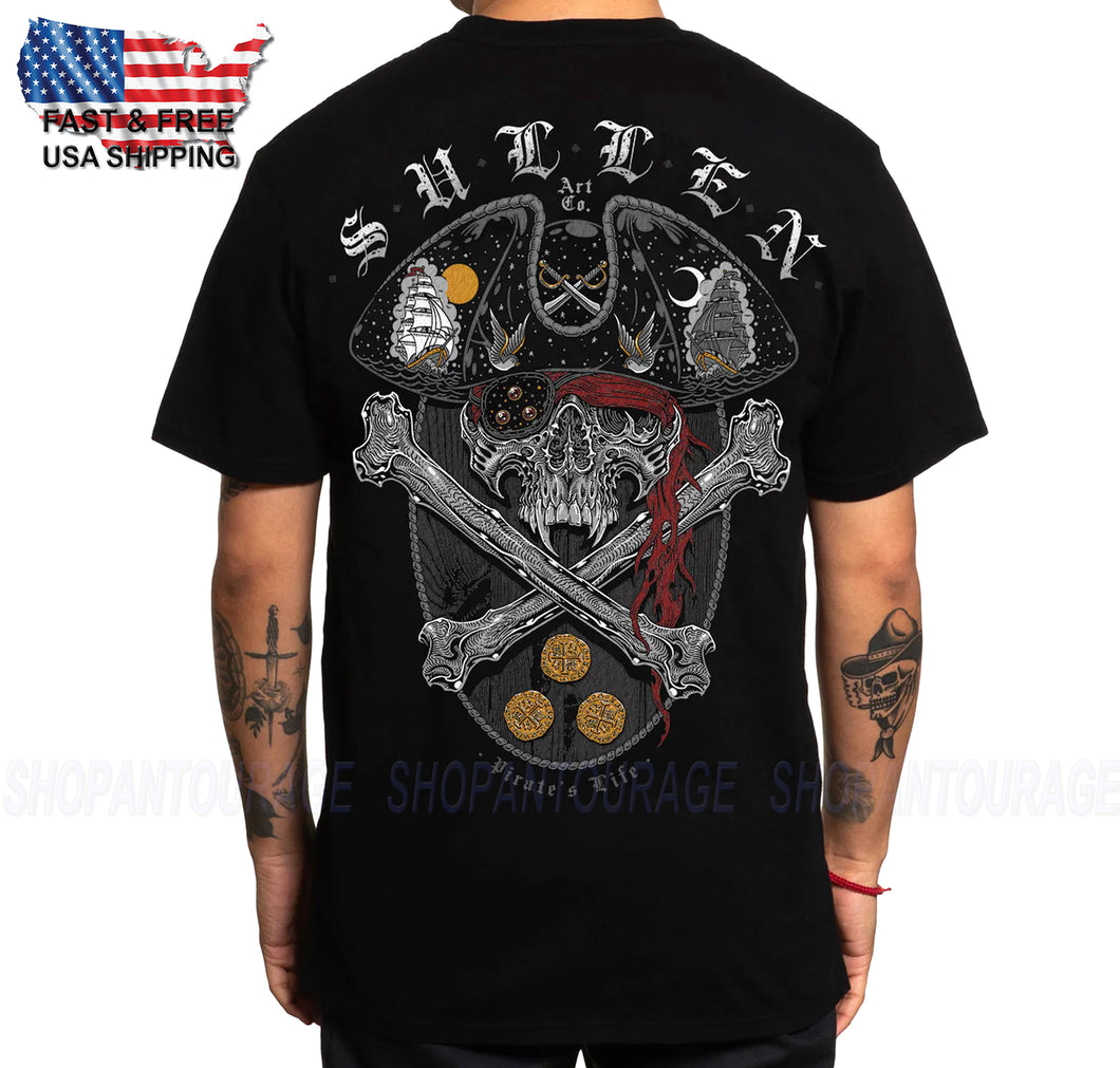 Sullen Art Collective Pirate Badge Standard SCM6161 Short Sleeve Men`s T-shirt