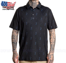 Load image into Gallery viewer, Sullen Art Collective Teed Off SCM6413 Short Sleeve Black Polo Shirt For Men
