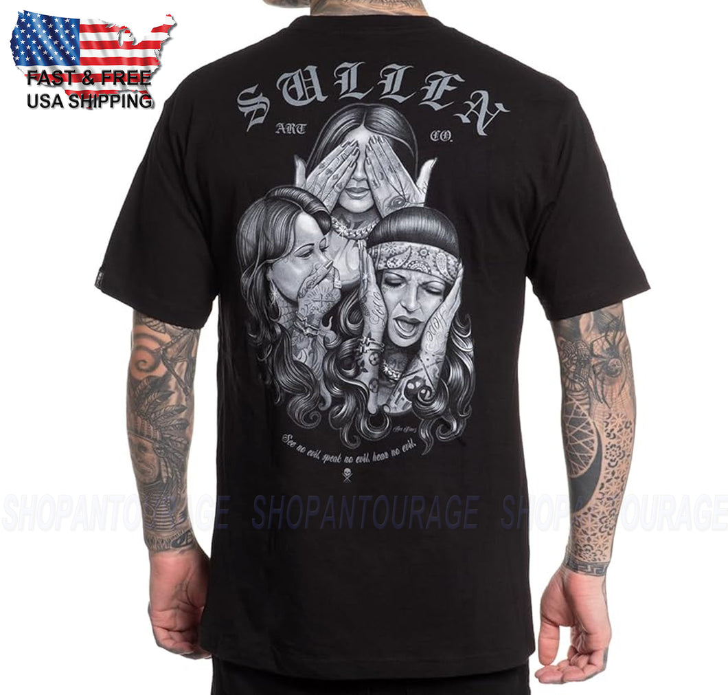 Sullen Art Collective No Evil Standard Fit SCM6883 Short Sleeve Men`s T-shirt