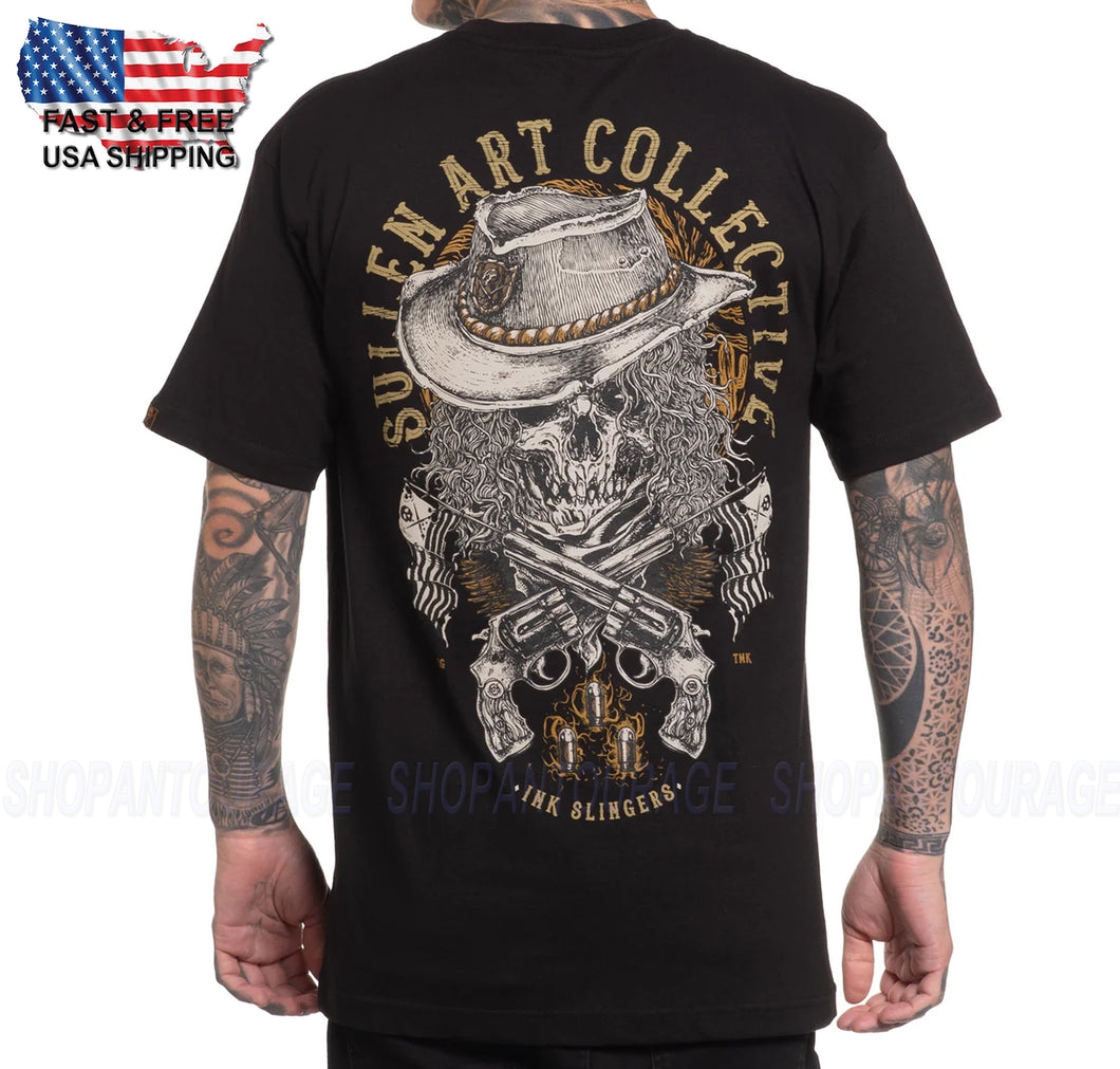 Sullen Art Collective Outlaw Standard Fit SCM7021 New Short Sleeve Men`s T-shirt