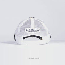 Load and play video in Gallery viewer, Red Monkey Kings Secret Exclusivo RM1329X Limited Unisex Trucker Cap Hat - White
