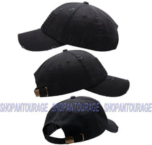 Load image into Gallery viewer, Antourage American Flag Distressed Cotton Collection Hat - Wholesale: Black - 10 Units ($8.00 Ea.)
