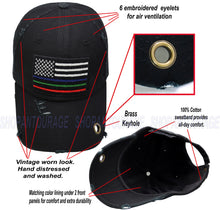 Load image into Gallery viewer, Antourage American Flag Distressed Cotton Keyhole Hat Collection - Wholesale: Black / Multi Flag 10 Units / $8.50 Each
