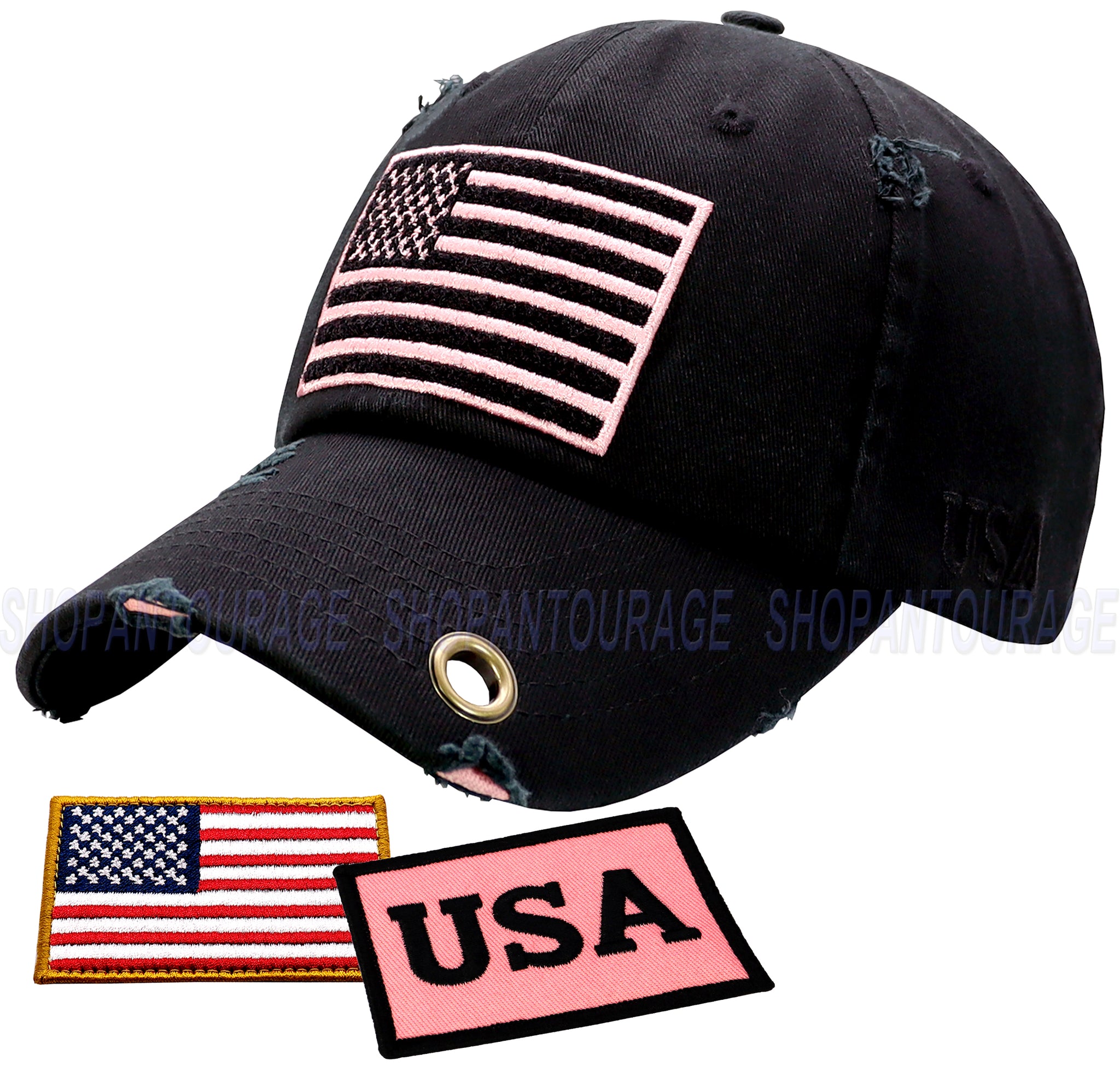 Men Cotton Baseball Cap USA Army American Flag Tactical Trucker Hats Mesh  Hat