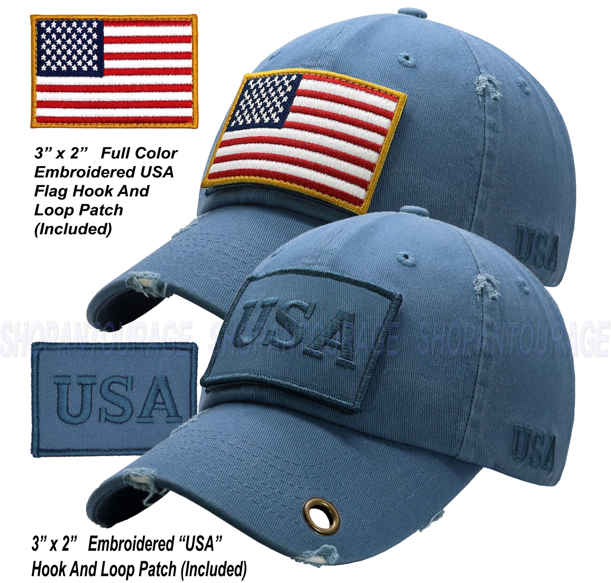 USA Baseball Cap American Flag Embroidered Relaxed Cotton