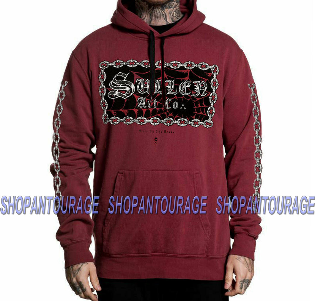 Sullen Chain Gang SCM3279 Long Sleeve Graphic Pullover Hoodie For Men