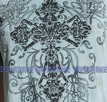 Load image into Gallery viewer, Sinful Diamondhead S4018 Women`s Short Sleeve Scoop Neck Top By Affliction
