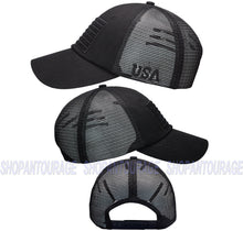 Load image into Gallery viewer, Antourage American Flag Classic Mesh Hat Collection - Wholesale: Black 10 Units / $7.00 Each
