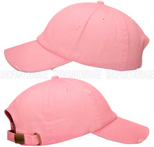 Load image into Gallery viewer, ANTOURAGE Vintage Distressed Unisex Washed Plain Cotton New Baseball Dad Hat Cap - Pink
