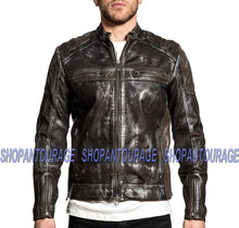 Load image into Gallery viewer, Affliction Evident 110OW331 New Long Sleeve Genuine Leather Moto Jacket for Men
