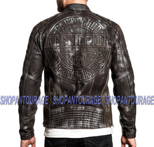 Load image into Gallery viewer, Affliction Evident 110OW331 New Long Sleeve Genuine Leather Moto Jacket for Men
