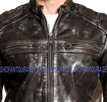 Load image into Gallery viewer, Affliction Evident 110OW331 New Long Sleeve Genuine Leather Moto Jacket for Men
