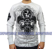 Load image into Gallery viewer, Rebel Spirit Fleur Skull TH110791 New Fashion Graphic Patch Grey Thermal for Men
