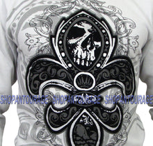 Load image into Gallery viewer, Rebel Spirit Fleur Skull TH110791 New Fashion Graphic Patch Grey Thermal for Men
