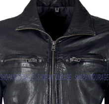 Load image into Gallery viewer, Mauritius Gage Black 100% New Genuine Lambskin Leather Jacket For Men
