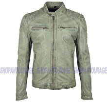 Load image into Gallery viewer, Mauritius Gorey Green 100% New Genuine Lambskin Fashion Leather Jacket For Men
