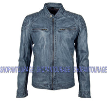 Load image into Gallery viewer, Mauritius Gorey Blue 100% New Genuine Lambskin Fashion Leather Jacket For Men
