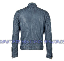 Load image into Gallery viewer, Mauritius Gorey Blue 100% New Genuine Lambskin Fashion Leather Jacket For Men
