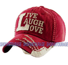 Load image into Gallery viewer, Kbethos &quot;L.L.L.&quot; New Burgundy Vintage Distressed Embroidery Patch Unisex Baseball Trucker Cap Hat
