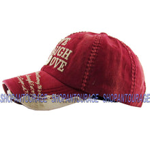 Load image into Gallery viewer, Kbethos &quot;L.L.L.&quot; New Burgundy Vintage Distressed Embroidery Patch Unisex Baseball Trucker Cap Hat
