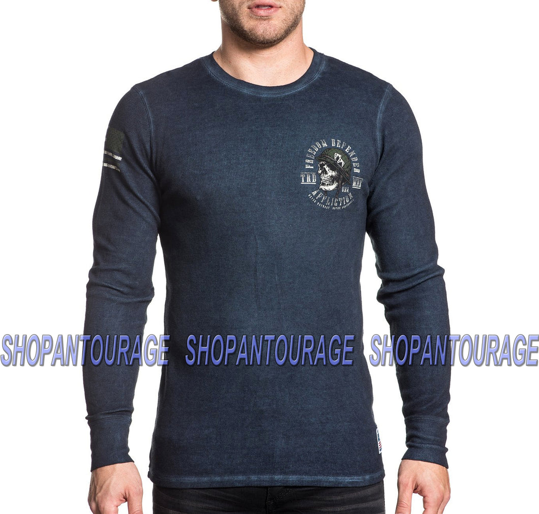 Affliction Never Surrender A18020 Long Sleeve Graphic Thermal T-shirt for Men