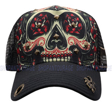 Load image into Gallery viewer, Red Monkey Poder &quot;Dia&quot; Fashion Unisex Skull Limited Trucker Hat Cap
