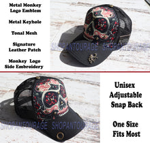 Load image into Gallery viewer, Red Monkey Poder &quot;Dia&quot; Fashion Unisex Skull Limited Trucker Hat Cap
