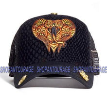 Load image into Gallery viewer, Red Monkey Predator Viper RM1236 Limited Edition Black Unisex Trucker Cap Hat
