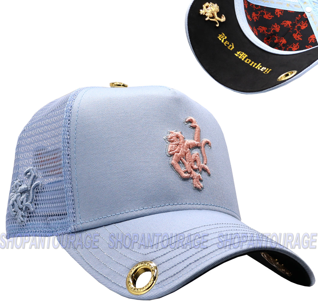 Red Monkey Classico Blue RM1324 Limited Edition Unisex Fashion Trucker Cap Hat