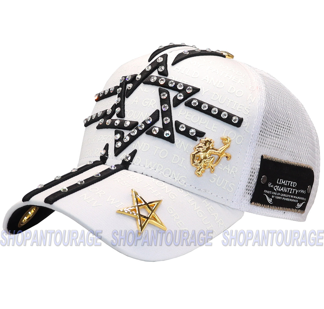 Red Monkey Kings Secret Exclusivo RM1329X Limited Unisex Trucker Cap Hat - White