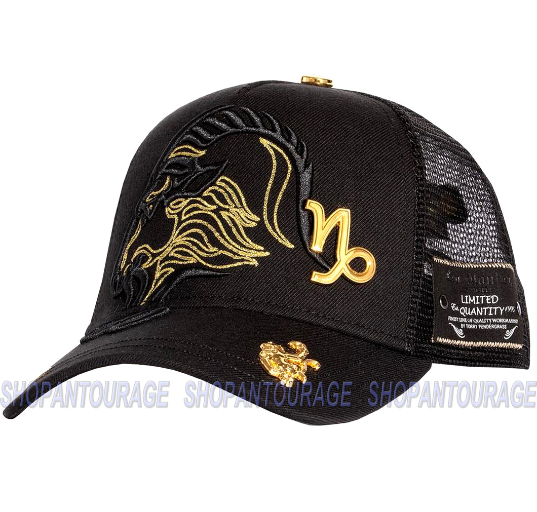 Red Monkey Zodiac Series Capricorn Black RM1337 Limited Unisex Trucker Cap Hat