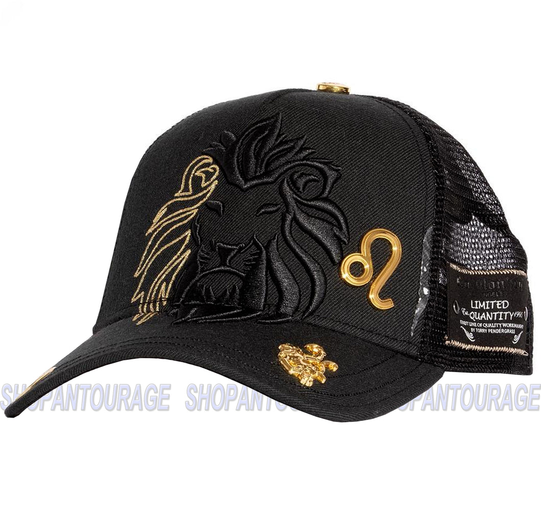 Red Monkey Zodiac Series King Leo Black RM1338 Limited Unisex Trucker Cap Hat