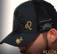 Load image into Gallery viewer, Red Monkey Zodiac Series King Leo Black RM1338 Limited Unisex Trucker Cap Hat
