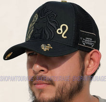 Load image into Gallery viewer, Red Monkey Zodiac Series King Leo Black RM1338 Limited Unisex Trucker Cap Hat
