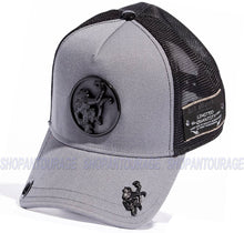 Load image into Gallery viewer, Red Monkey Logo Ring RM1339 New Limited Edition Unisex Trucker Cap Hat - Grey
