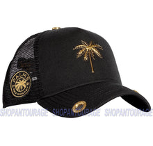 Load image into Gallery viewer, Red Monkey Palms`21 RM1349 Limited Edition Unisex Trucker Mesh Cap Hat - Black
