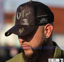 Load image into Gallery viewer, Red Monkey Stallion RM1350 Limited Edition Fashion Trucker Hat Cap - Brown
