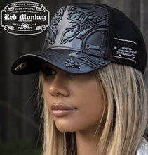 Load image into Gallery viewer, Red Monkey St. Michael The Warrior RM1373 Limited Edition Trucker Hat - Black
