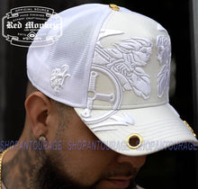 Load image into Gallery viewer, Red Monkey St. Michael The Warrior RM1373 Limited Edition Trucker Hat - White
