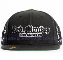 Load image into Gallery viewer, Red Monkey OG Flat Visor Classic Black RM1381 Limited Unisex Snapback Hat Cap
