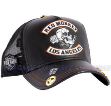 Load image into Gallery viewer, Red Monkey Riders Black RM1399 New Limited Edition Trucker Snapback Hat Cap
