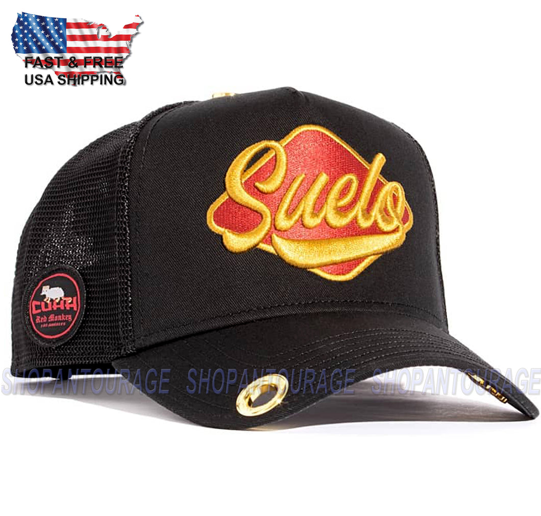 Red Monkey Suelo RM1429 New Limited Edition Unisex Trucker Hat Cap - Black