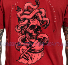 Load image into Gallery viewer, Sullen Medusa SCM3172 New Short Sleeve Graphic Tattoo Red T-shirt For Men_Red
