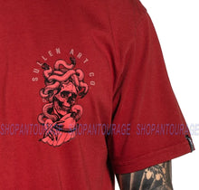 Load image into Gallery viewer, Sullen Medusa SCM3172 New Short Sleeve Graphic Tattoo Red T-shirt For Men_Red
